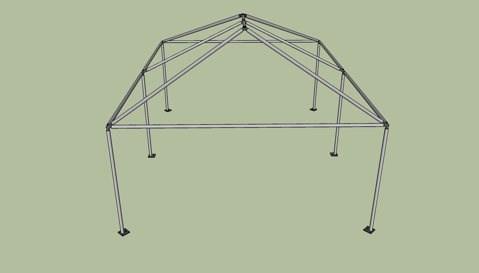 15x20 frame tent side view